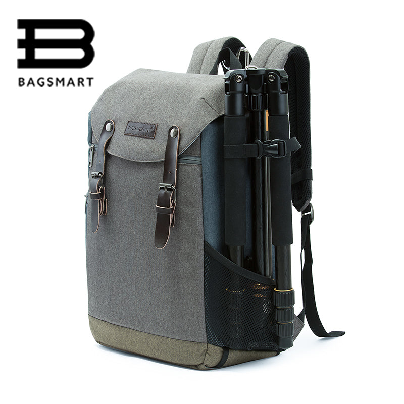 BAGSMART Multifunctional DSLR Bag for 15.6 Laptops with Waterproof Rain Cover