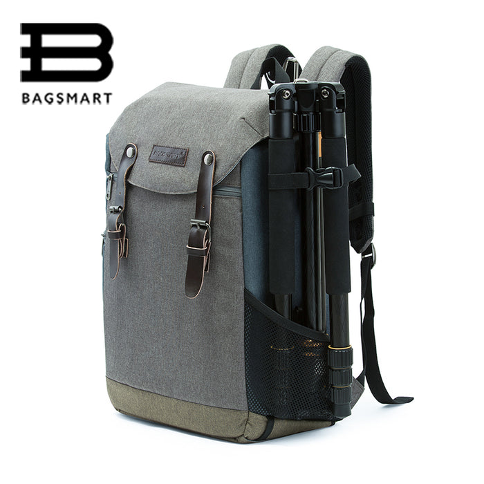BAGSMART Multifunctional DSLR Bag for 15.6 Laptops with Waterproof Rain Cover