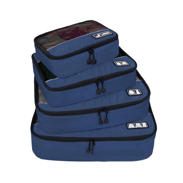 BAGSMART Travel Bag 4 Set Packing Cubes Luggage Packing Organizers with Shoe Bag