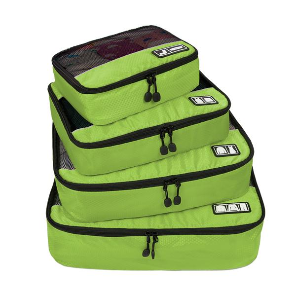 BAGSMART Travel Bag 4 Set Packing Cubes Luggage Packing Organizers with Shoe Bag