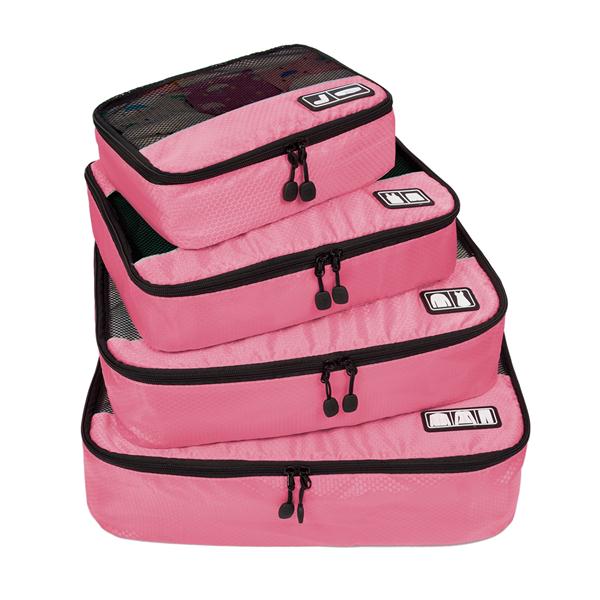 BAGSMART Travel Bag 4 Set Packing Cubes Luggage Packing Organizers with Shoe Bag