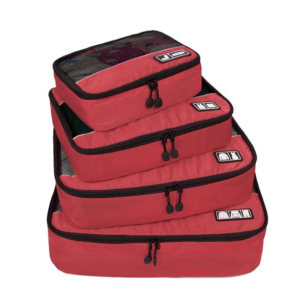 BAGSMART Travel Bag 4 Set Packing Cubes Luggage Packing Organizers with Shoe Bag