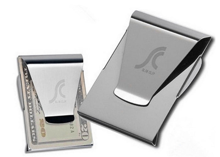 Stainless Steel Card Folder Double Sided Card Holder Slim Money Clips